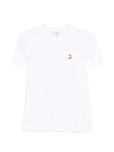 Maison Kitsuné Embroidered T-shirt In White