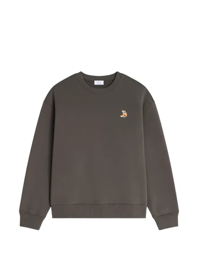 Maison Kitsuné Dreaming Fox Beluga Comfort Sweatshirt In Black