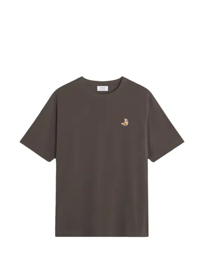 Maison Kitsuné Dreaming Fox Comfort T-shirt In Brown