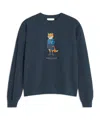 Maison Kitsuné Graphic Print Crew Neck Cotton Sweatshirt In Blue