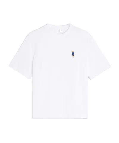 MAISON KITSUNÉ DRESSED FOX EMBROIDERED T-SHIRT