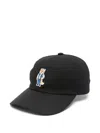Maison Kitsuné Dressed Fox-embroidered Baseball Cap In Black