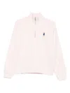 Maison Kitsuné Dressed Fox High Neck And Zip Sweatshirt In Pink