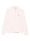 Maison Kitsuné Dressed Fox High Neck And Zip Sweatshirt In Pink