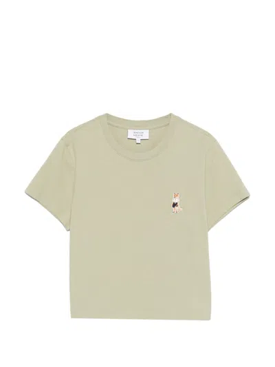 Maison Kitsuné Maison Kitsune' Dressed Fox Cotton T-shirt In Green