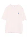 Maison Kitsuné Cotton T-shirt With Fox Embroidery In Pink
