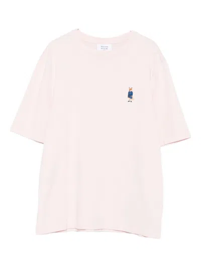 Maison Kitsuné Maison Kitsune' Dressed Fox Cotton T-shirt In Pink