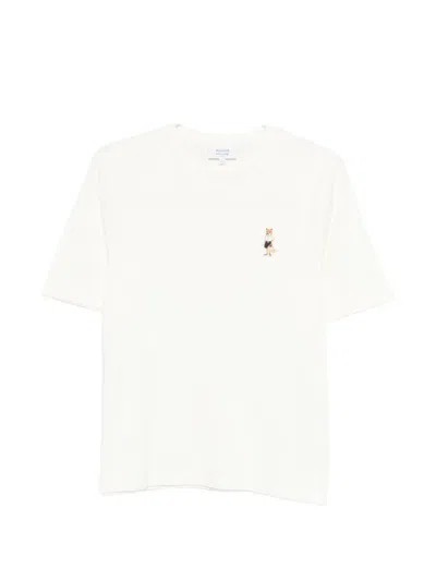 Maison Kitsuné Maison Kitsune' Dressed Fox Cotton T-shirt In White