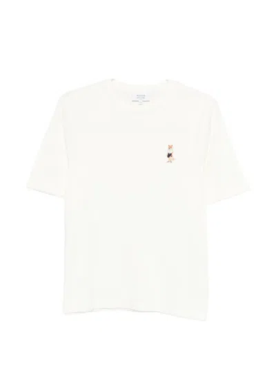 Maison Kitsuné Maison Kitsune' Dressed Fox Cotton T Shirt In White