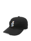 Maison Kitsuné Dressed Fox-embroidered Baseball Cap In Black