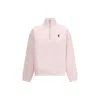 Maison Kitsuné Dressed Fox High Neck And Zip Sweatshirt In Pink