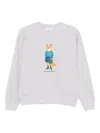 Maison Kitsuné Woman Sweatshirt Light Grey Size Xs Cotton In Gold