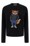 Maison Kitsuné Dressed Fox Sweater In Black