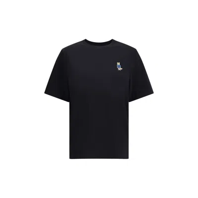 Maison Kitsuné Black Dressed Fox Cotton T-shirt