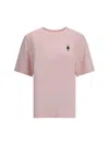 Maison Kitsuné Light Pink T-shirt With Logo Patch In Multi