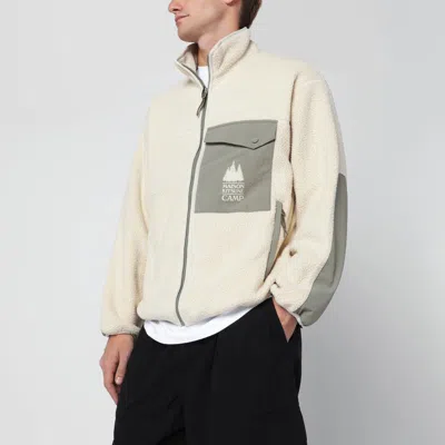 Maison Kitsuné Casual Fleece Zipped Jacket In Neutral