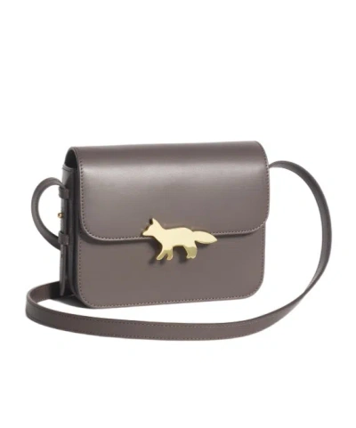 Maison Kitsuné Edie Bag In Dark Brown