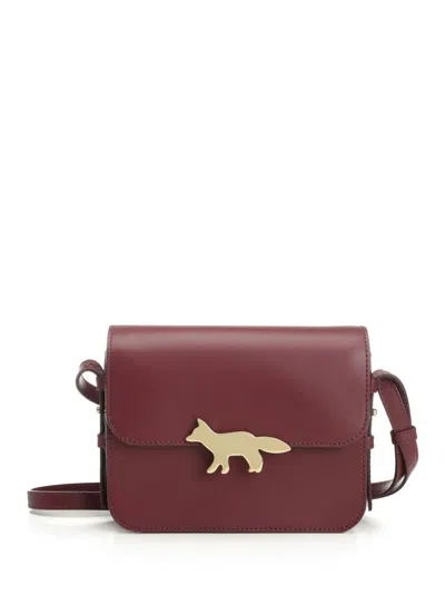 Maison Kitsuné Edie Bag Shoulder Bags Bordeaux