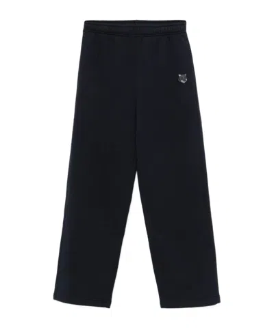 Maison Kitsuné Elastic Waist Casual Pants In Black