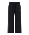 Maison Kitsuné 'fox Cub' Elastic Waistband Joggers With Side Pockets In Black