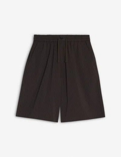 Maison Kitsuné Elasticated Bermuda In Brown