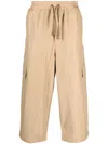 Maison Kitsuné Elasticated Cargo Trousers In Neutrals