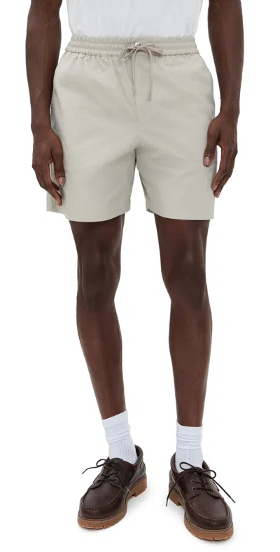 Maison Kitsuné Elasticated Shorts Truffle In Brown