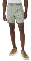 Maison Kitsuné Elasticated Shorts Vert-de-gris