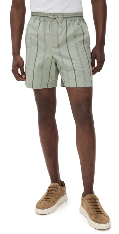 Maison Kitsuné Elasticated Shorts Vert-de-gris In Green