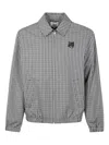 Maison Kitsuné Classic Gingham Check Lightweight Jacket In Gray
