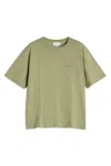 Maison Kitsuné Green Embossed Profile Fox Oversize T-shirt In Turf Green