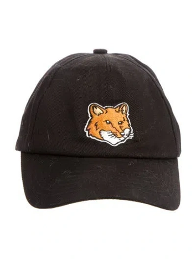 Pre-owned Maison Kitsuné Embroidered Baseball Cap In Black