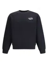 Maison Kitsuné Crewneck Sweatshirt With Logo Lettering In Black