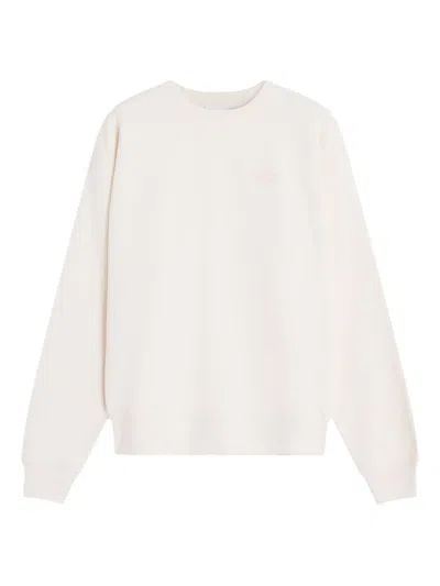 Maison Kitsuné Embroidered-cotton Sweatshirt In Neutral
