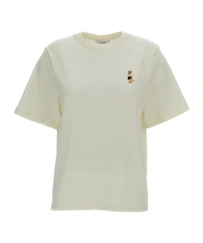 Maison Kitsuné Embroidered Fox Patch T-shirt In Neutral
