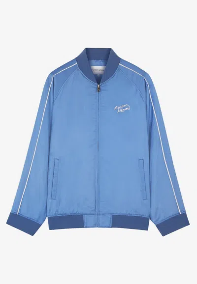 MAISON KITSUNÉ EMBROIDERED LOGO BOMBER JACKET