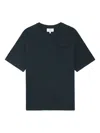 Maison Kitsuné Embroidered-logo Cotton T-shirt In Blue
