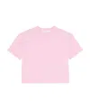 Maison Kitsuné Embroidered Logo Cropped T-shirt In Pink