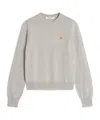 Maison Kitsuné Embroidered-logo Jumper In Gray