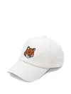 Maison Kitsuné Embroidered Logo Patch Baseball Cap In White