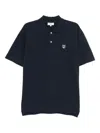 Maison Kitsuné Embroidered Logo Polo Shirt In Black
