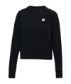 Maison Kitsuné Black Fox Head Long Sleeve T-shirt In Black