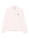 Maison Kitsuné Dressed Fox High Neck And Zip Sweatshirt In Pink