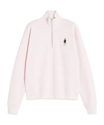 MAISON KITSUNÉ EMBROIDERED-LOGO SWEATSHIRT