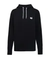 Maison Kitsuné Embroidered-motif Drawstring Hoodie In Black