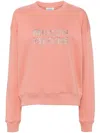 Maison Kitsuné Embroidered Sweatshirt In Pink