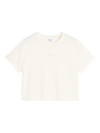 Maison Kitsuné Embroidered T-shirt In White