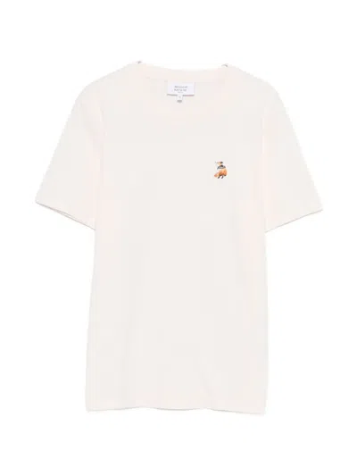 Maison Kitsuné Embroidered T-shirt In White