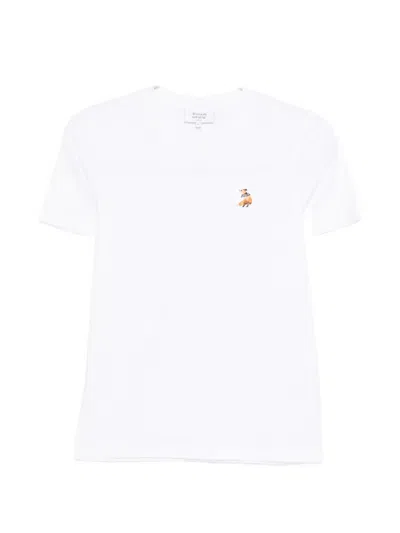 Maison Kitsuné Embroidered T-shirt In White