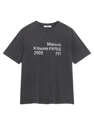 Maison Kitsuné Maison Kitsune Essential Graphic T-shirt For Men In Gray